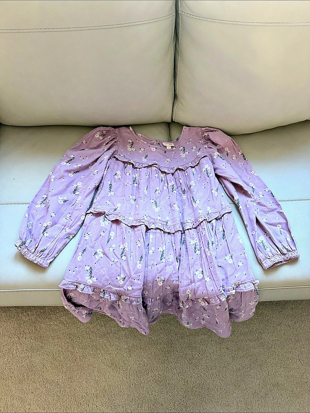 Cat & Jack Girls Floral Dress Size Large NWOT Large  long sleeve